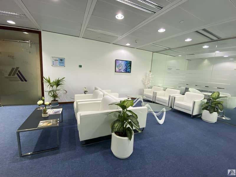13 Amazing offer| Fully Furnished high view office at affordable price Dewa internet free | Linked with Mall and Metro
