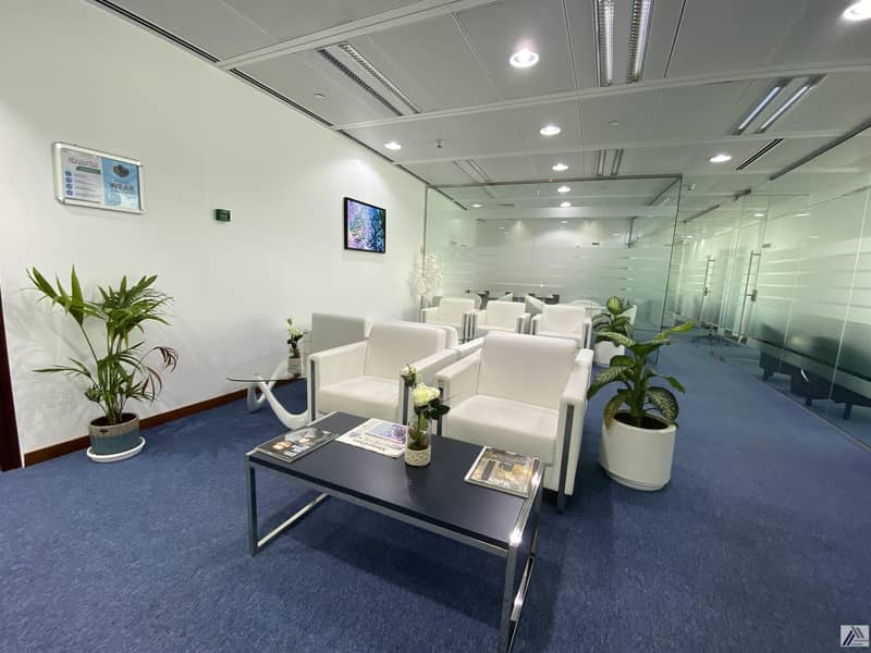 15 Amazing offer| Fully Furnished high view office at affordable price Dewa internet free | Linked with Mall and Metro