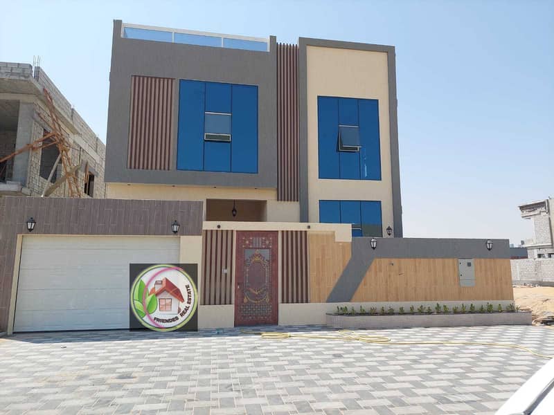 Modern villa for sale in a prime location in Ajman directly from the owner without down payment and the possibility of installments for a period of 30