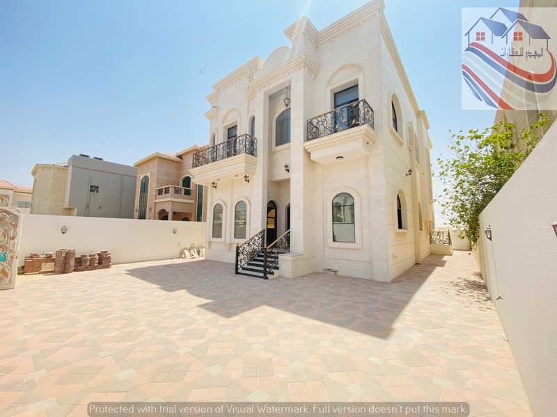 One of the most luxurious villas in Ajman, with personal construction and finishing, at the price of a snapshot, with internal roof and personal finis