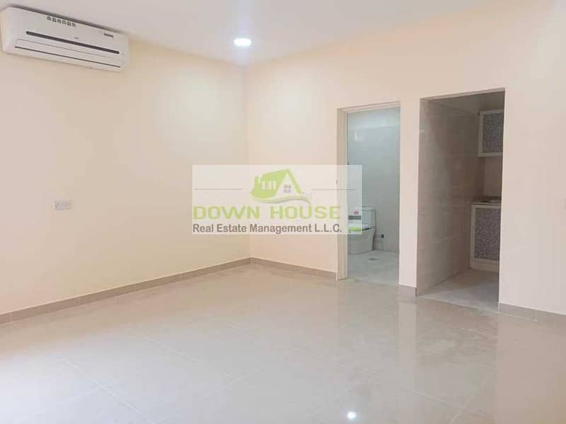 7 NEW AND PRIVATE ENTRANCE STUDIO FOR RENT MONTHLY IN MBZ ZONE 20 NEAR SHABIYA 10