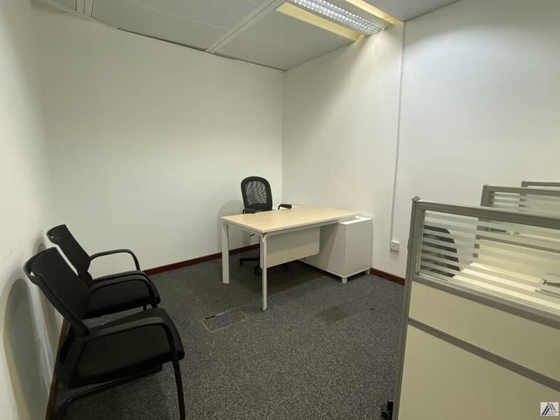 3 Fully Furnished Office-Dewa internet free/ Suitable for 2 Staff / Linked with Metro and mall