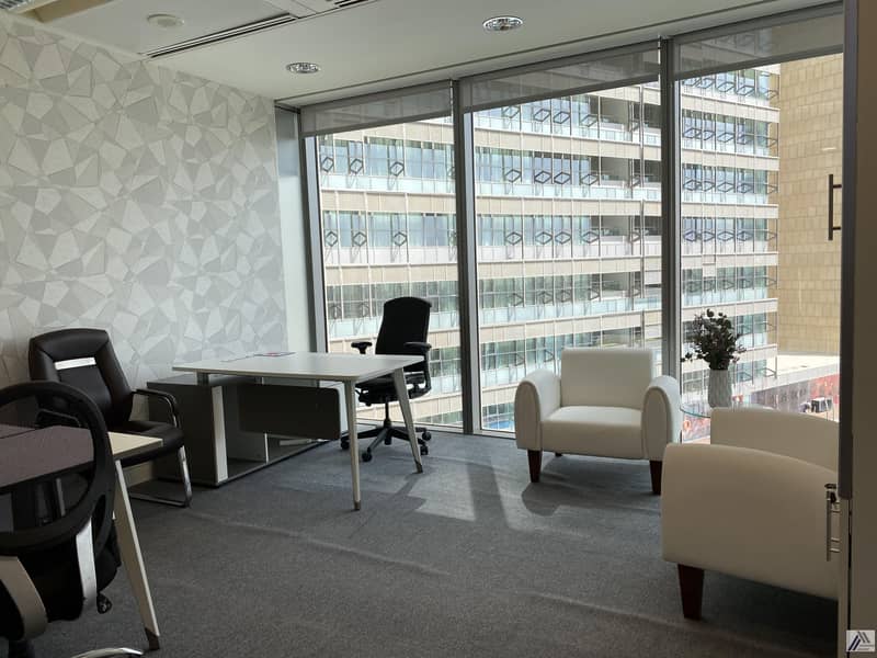 7 Amazing offer| Fully Furnished high view office at affordable price Dewa internet free | Linked with Mall and Metro