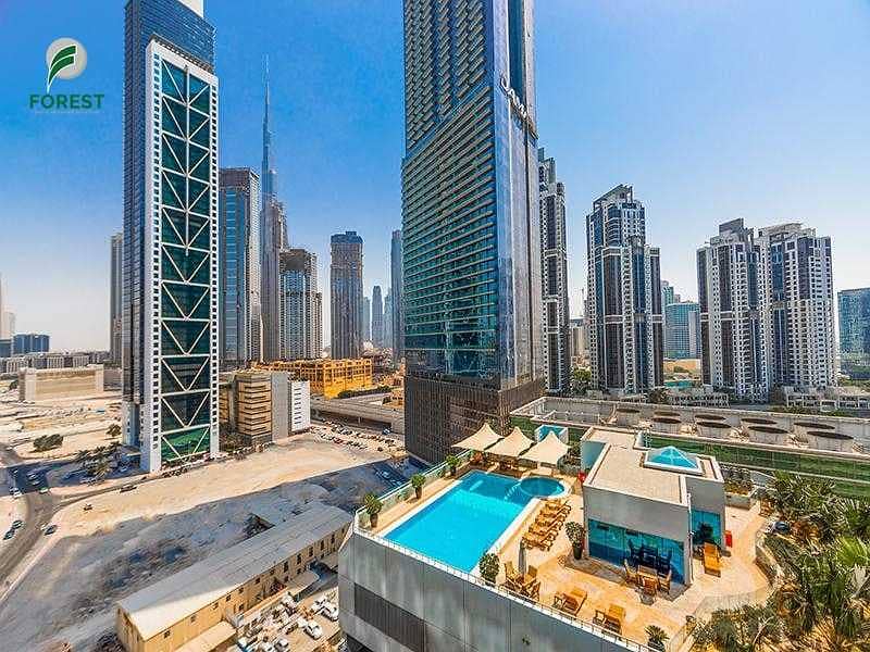 Middle Unit | Unfurnished 2BR | Burj Khalifa View