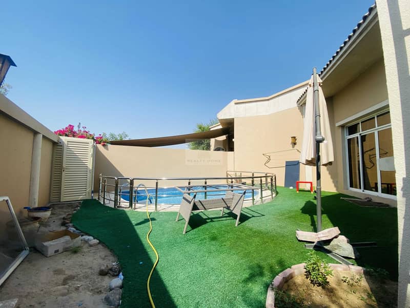13 private pool independent  single story 4 bhk villa mirdif