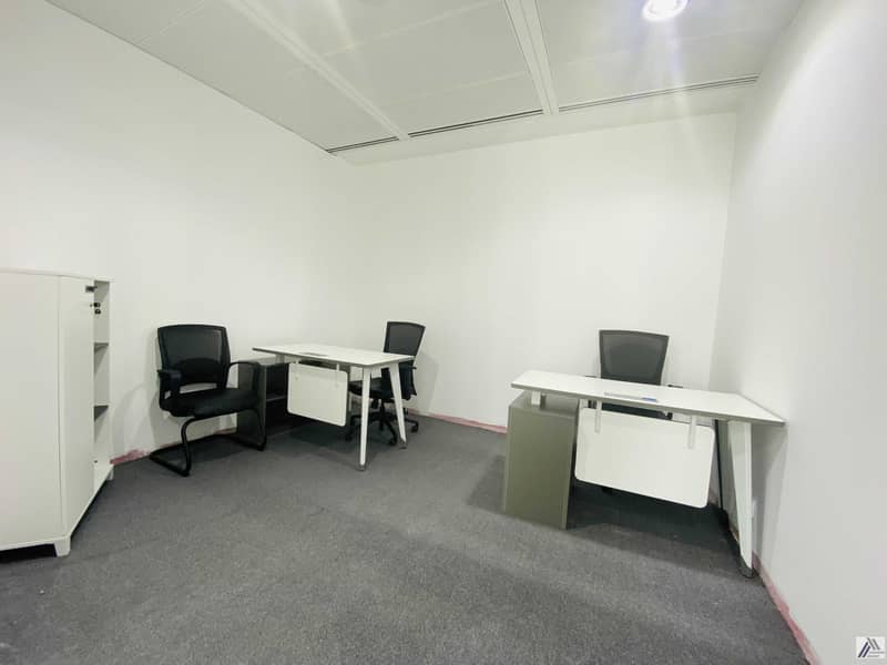 5 Furnished Office / No Commission / Free DEWA and Internet with conference room facility