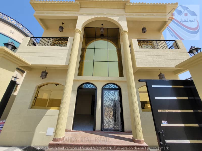 For sale villa, excellent Arabic design, at an excellent price, negotiable, close to all services, near Sheikh Mohammed bin Zayed Street