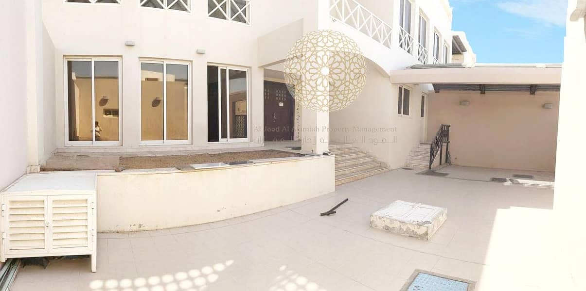 6 STYLISH SEMI INDEPENDENT 6 MASTER BEDROOM VILLA WITH DRIVER ROOM FOR RENT IN A PRIME LOCATION OF MOHAMMED BIN ZAYED CITY