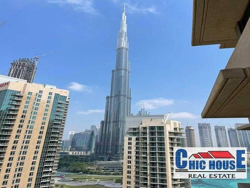 Spacious 2 BR | Full Burj Khalifa and Fountain View | Chiller Free