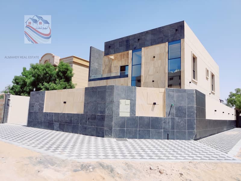 For sale villa on a street corner in the most prestigious areas of Ajman, freehold for all nationalities, close to all services in the Rawda area