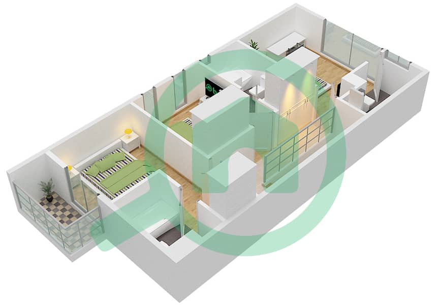 Coursetia - 3 Bedroom Villa Type U-AA Floor plan First Floor interactive3D