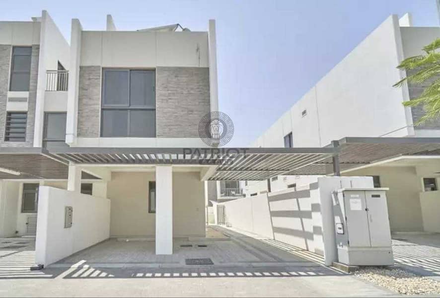 BRAND NEW SINGLE ROW END MIDDLE UNIT WITH L SHAPE GARDEN 3 BEDROOM + MAIDS TOWNHOUSE ON RENT AT JUST 65K AED