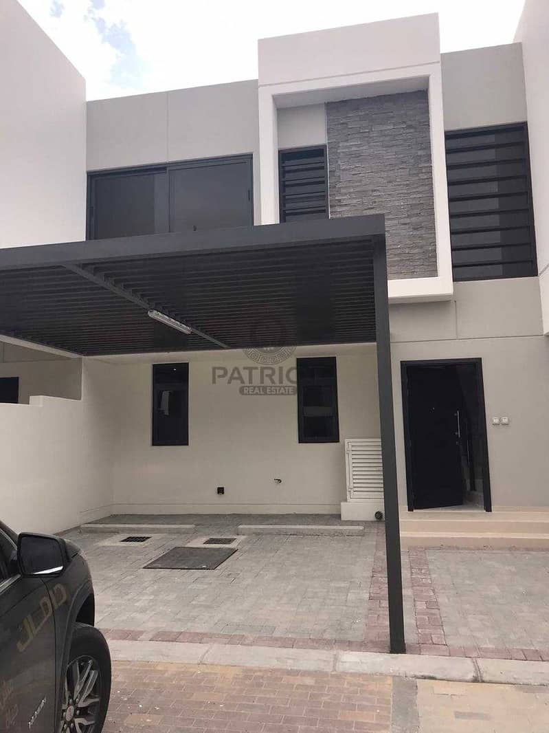 BRAND NEW NEVER USED 3BEDROOM + MAIDS  TOWNHOUSE FOR RENT AT JUST 75K AED  IN PRIMROSE