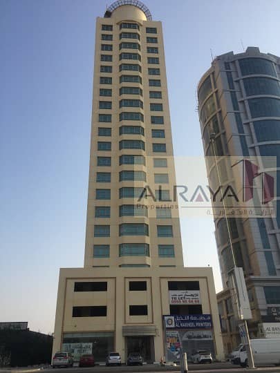 Sea facing / 1 bed in Al Madar Tower chiller free  with two month free