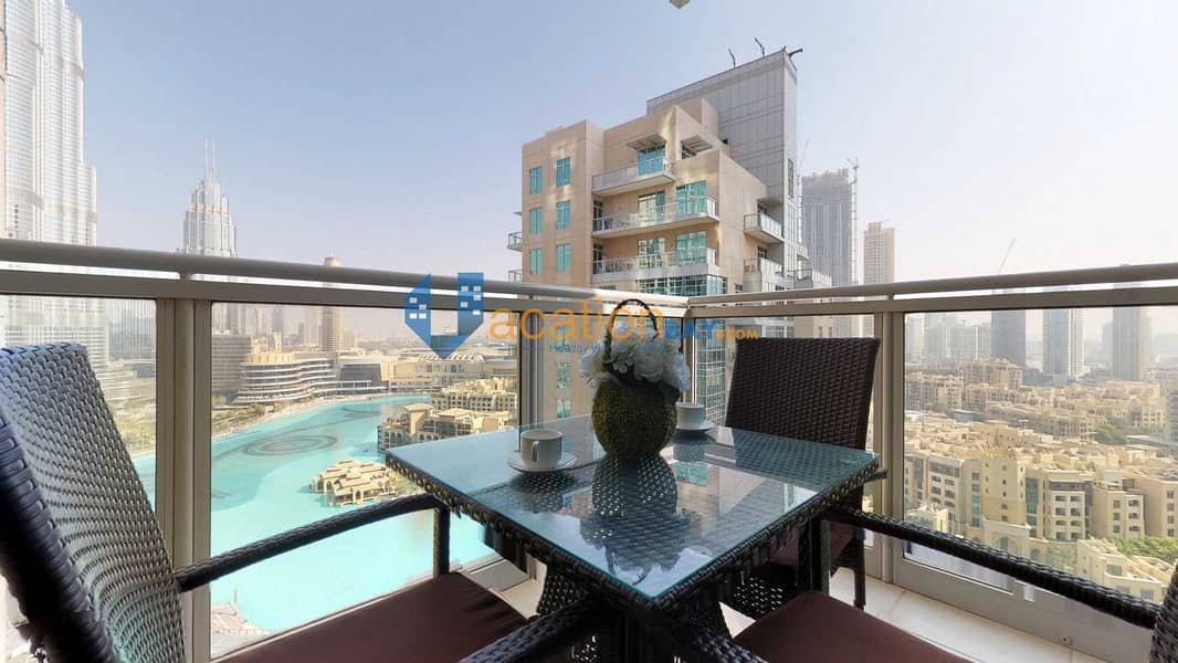 2 Startling Fountain and Burj Khalifa View - Residence T5