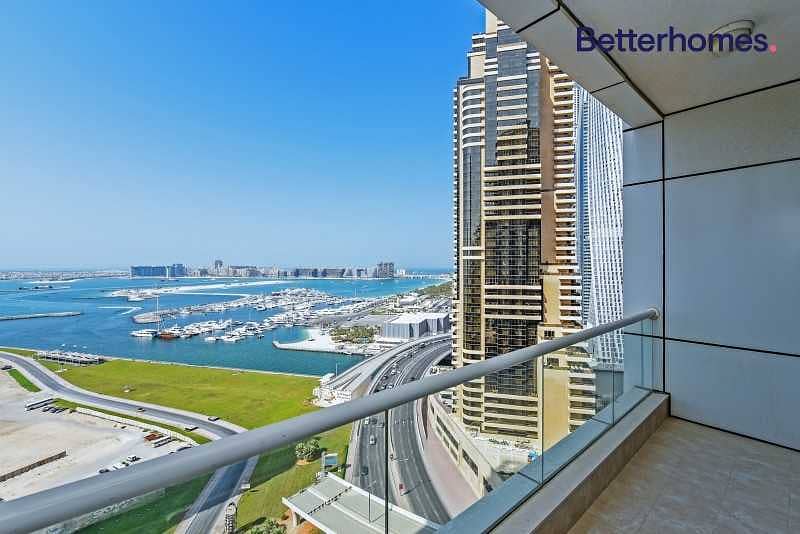10 Managed | Sea View | 2 BR + Balcony | Dubai Marina