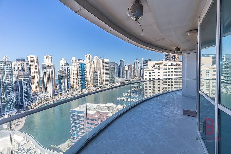 Exclusive | Full Marina view | Luxurious 3BR+ Maid
