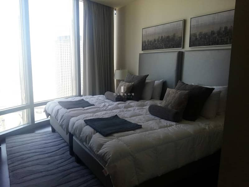 14 Fully Furnished | 2BR + Study | Facing Sea and Shaikh Zayed Road