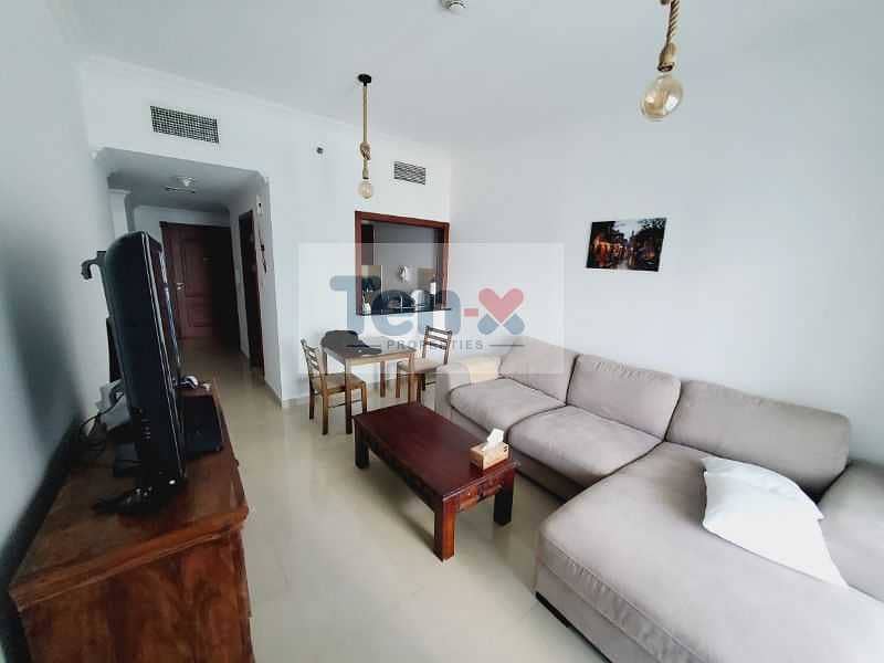 3 Multiple chqs| Furnished 1BR Apt| with Large Balcony