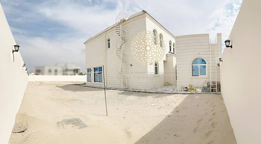 6 BRAND NEW STAND ALONE 5 MASTER BEDROOM VILLA WITH KITCHEN OUTSIDE AND DRIVER ROOM FOR RENT IN MOHAMMED BIN ZAYED CITY
