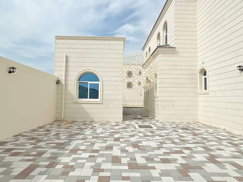 7 BRAND NEW STAND ALONE 5 MASTER BEDROOM VILLA WITH KITCHEN OUTSIDE AND DRIVER ROOM FOR RENT IN MOHAMMED BIN ZAYED CITY