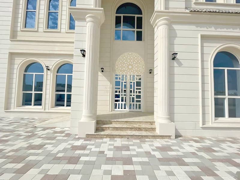 8 BRAND NEW STAND ALONE 5 MASTER BEDROOM VILLA WITH KITCHEN OUTSIDE AND DRIVER ROOM FOR RENT IN MOHAMMED BIN ZAYED CITY