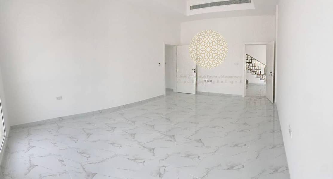 13 BRAND NEW STAND ALONE 5 MASTER BEDROOM VILLA WITH KITCHEN OUTSIDE AND DRIVER ROOM FOR RENT IN MOHAMMED BIN ZAYED CITY