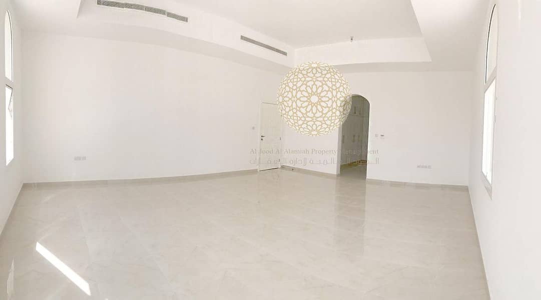 20 BRAND NEW STAND ALONE 5 MASTER BEDROOM VILLA WITH KITCHEN OUTSIDE AND DRIVER ROOM FOR RENT IN MOHAMMED BIN ZAYED CITY