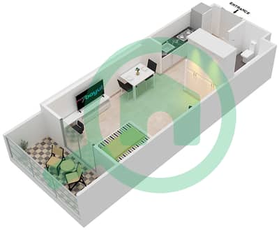 DAMAC Ghalia - Studio Apartment Unit 12 Floor plan