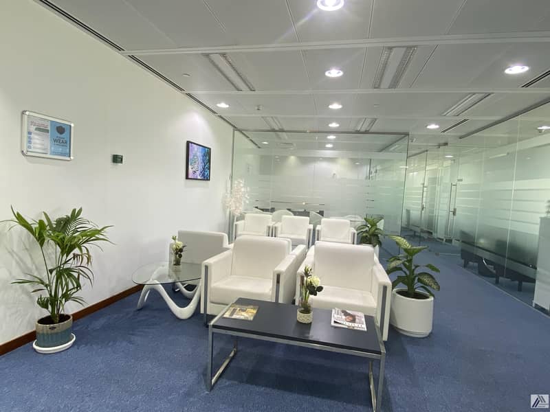 13 Furnished Office / No Commission / Free DEWA and Internet with conference room facility