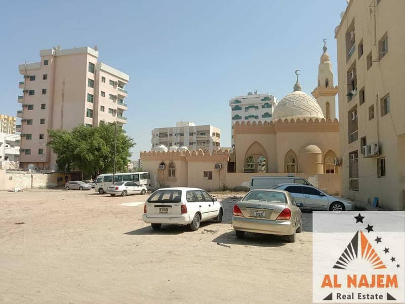 Selling residential commercial land G+3 behind the mosque in Liwara area in Ajman freehold for all nationalities