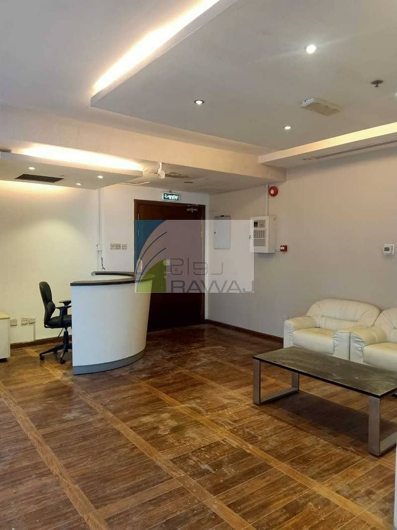 2 Spacious and Semi Furnished Office with Partitioned for rent