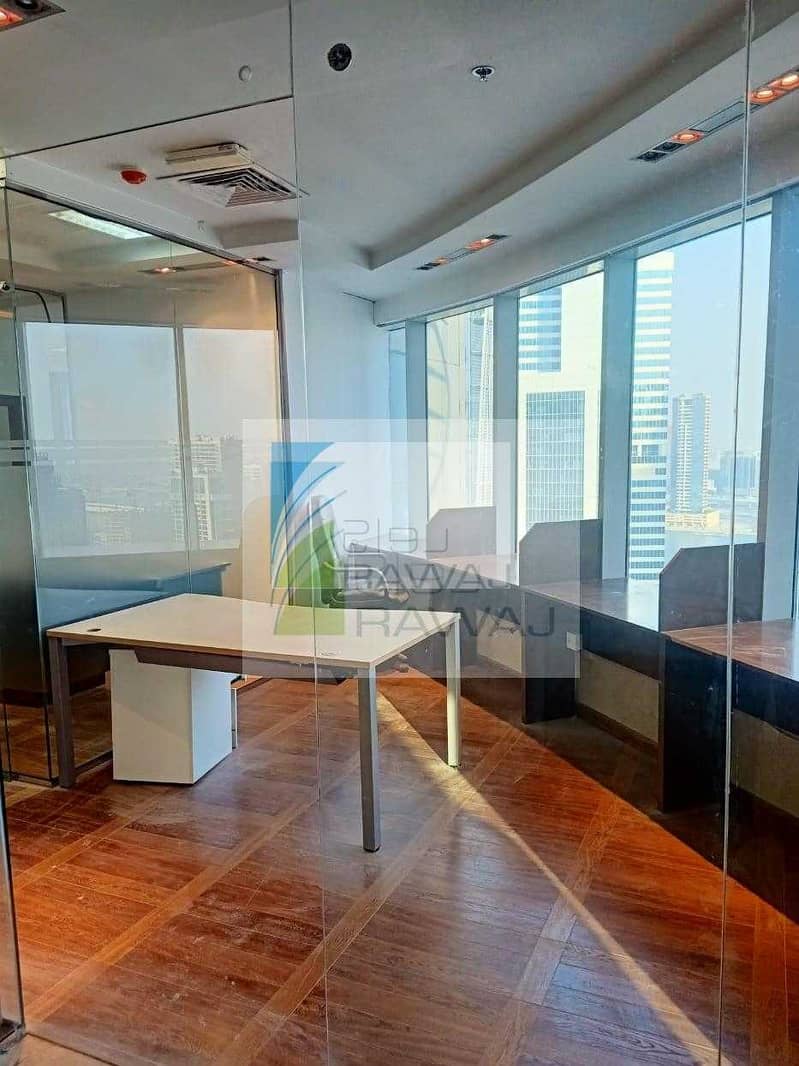 7 SEMI FURNISHED OFFICE WITH PARTITION FOR RENT