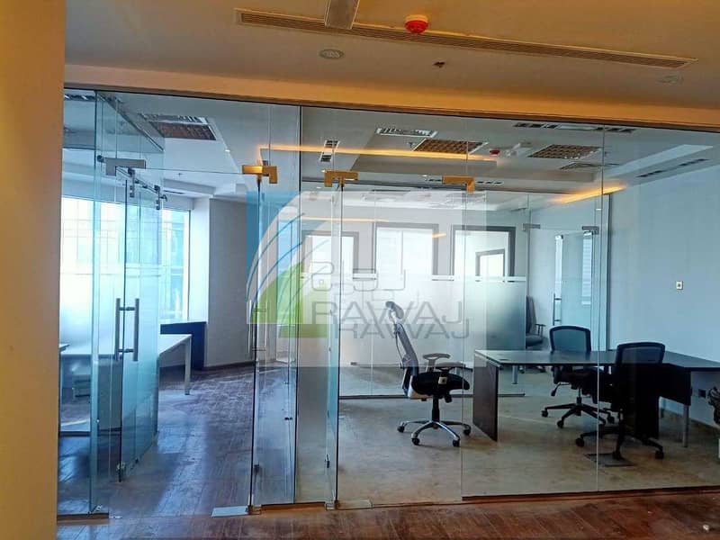 8 SEMI FURNISHED OFFICE WITH PARTITION FOR RENT