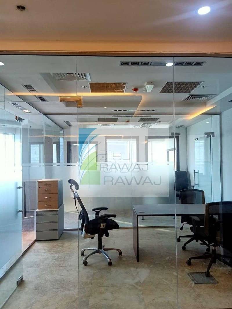 9 SEMI FURNISHED OFFICE WITH PARTITION FOR RENT