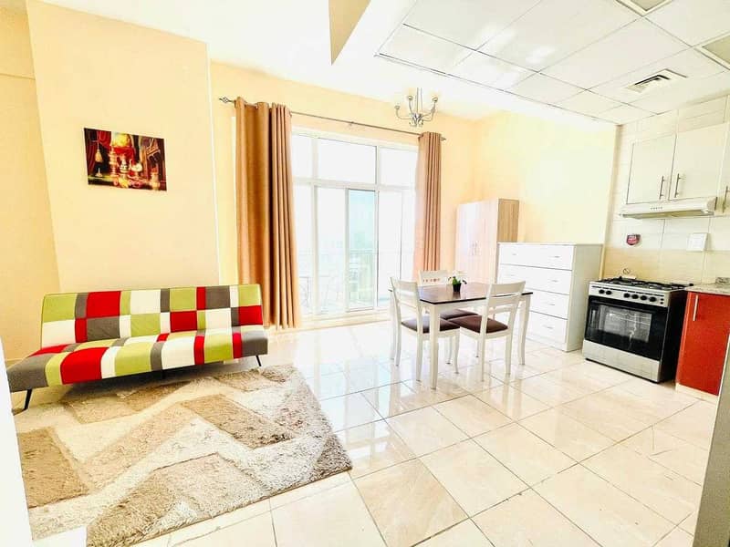 FULLY FURNISHED AND SPACIOUS STUDIO APARTMENT WITH BALCONY IN SPORT CITY