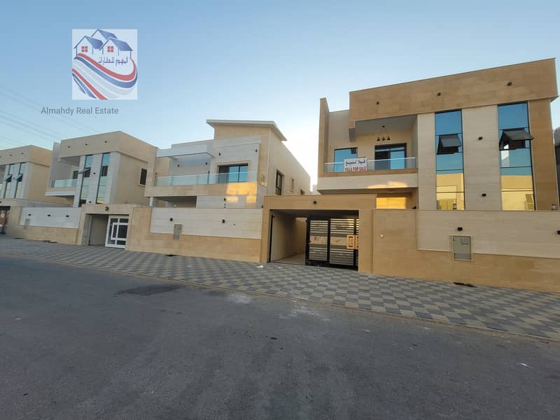 Villa for sale with an attractive European design and modern and excellent finishes, a villa directly on the street, freehold for all nationalities