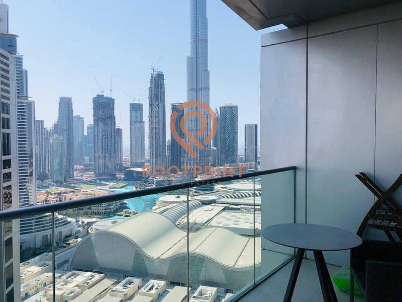 2Br,  Fully Furnished With Services-Fountain & Burj Khalifa View