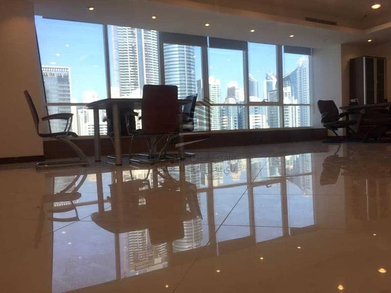 3 LUXURIOUS SPACIOUS FITTED FURNISHED OFFICE IN FORTUNE TOWER JLT FOR RENT