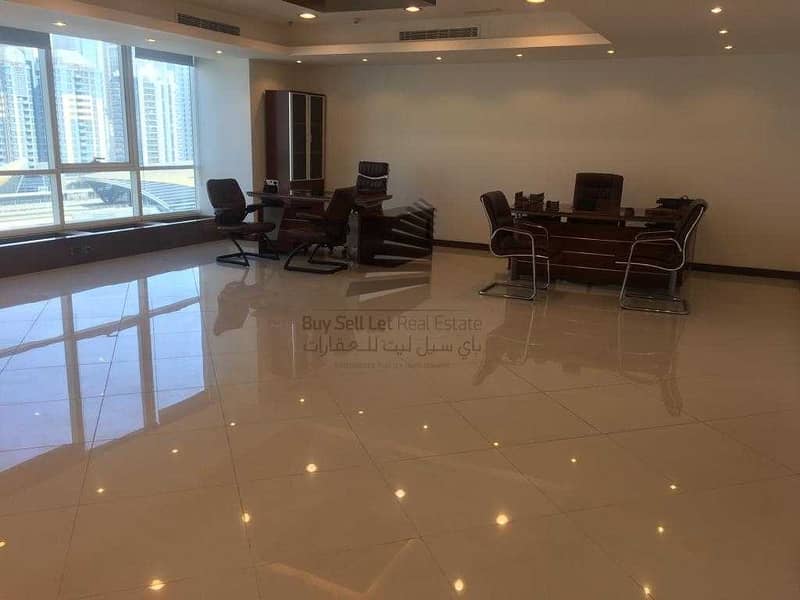 11 LUXURIOUS SPACIOUS FITTED FURNISHED OFFICE IN FORTUNE TOWER JLT FOR RENT