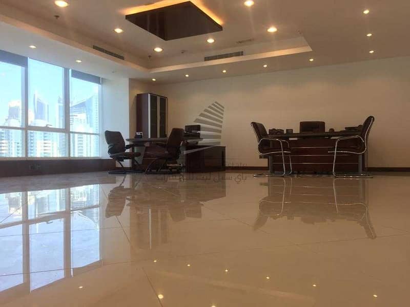 15 LUXURIOUS SPACIOUS FITTED FURNISHED OFFICE IN FORTUNE TOWER JLT FOR RENT