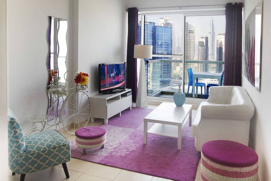 Furnished 1Bed Apt in Mayfair With Canal & Burj View