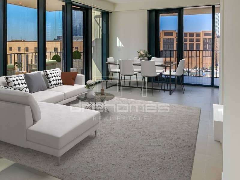 2 Bed + Study | Partial Downtown Burj View