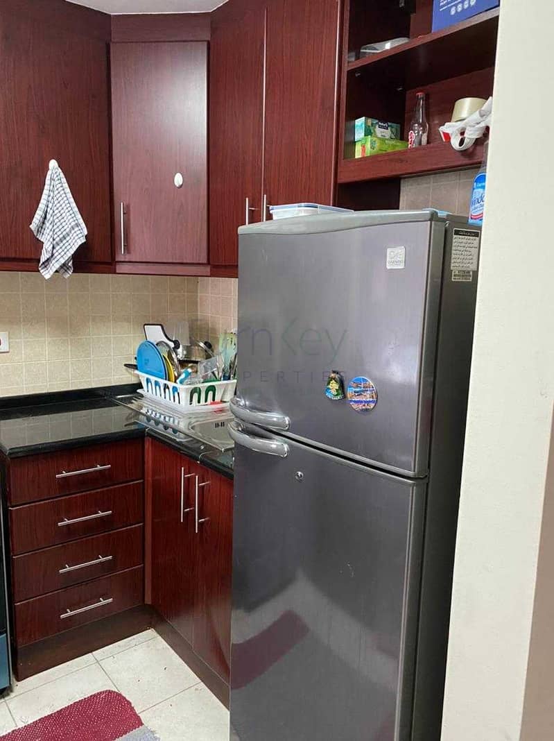 10 Fully Furnished Studio with Balcony | Chiller Free | DEWA included | Lootah Gas included