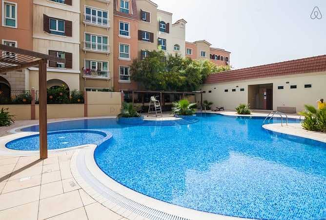 14 Fully Furnished Studio with Balcony | Chiller Free | DEWA included | Lootah Gas included