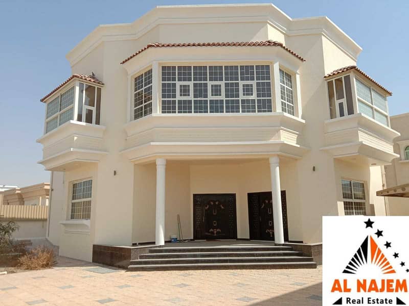 Selling a luxury villa without down payment with electricity, water and central air conditioning on the main street in the Hamidiya area in Ajman with