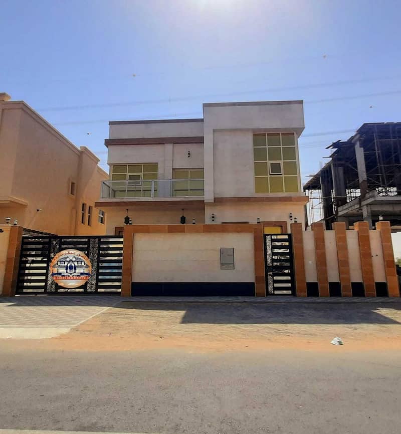 The location of the villa in Ajman is the Jasmine area, two floors, facing a stone, a modern design, super deluxe, on a direct street, with the possib