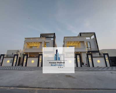 Villa for lovers of luxury and spacious areas with a distinguished and modern finish, freehold for all nationalities, on Qar Street, with a marble fac