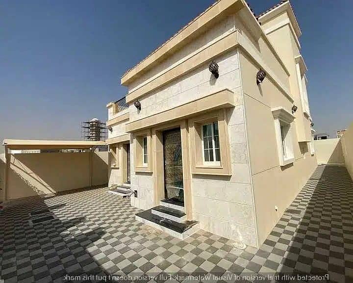 Villa for sale near the mosque at a snapshot price and without down payment, one of the most luxurious villas in Ajman, with super deluxe personal con