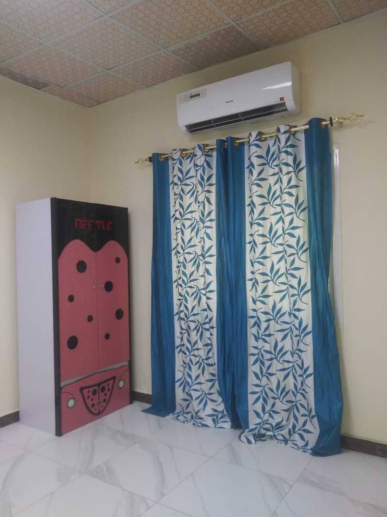 Simi-Furnished room with attached washroom SHARING KITCHEN rent all in on monthly basis